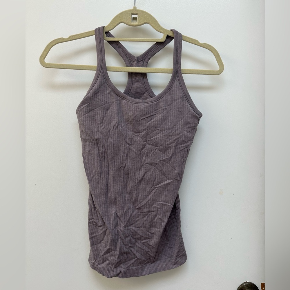 Lululemon Ebb to Street Tank top - purple - size 6 - built in bra